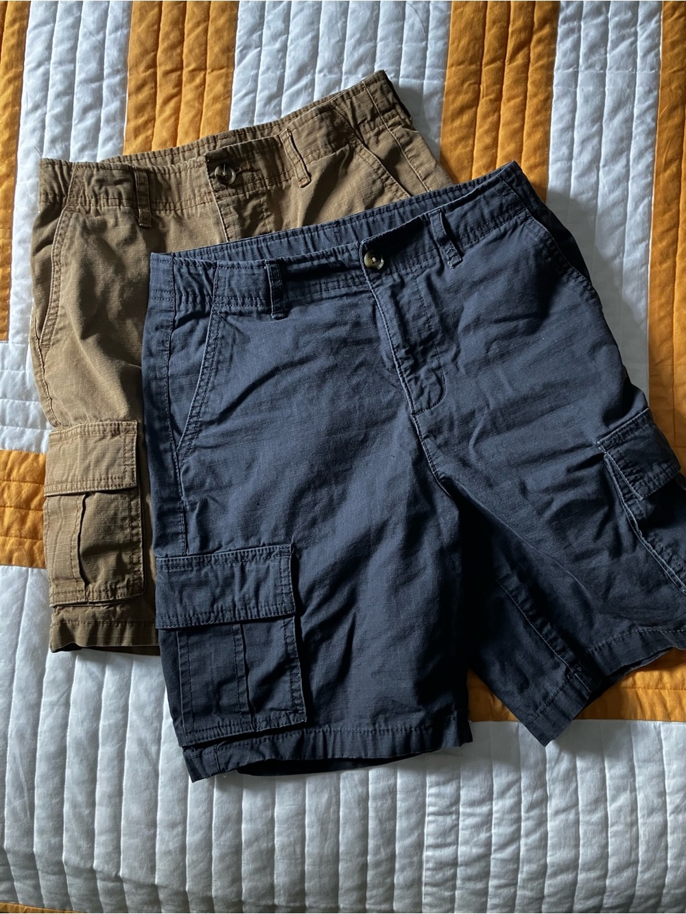 Old Navy Boys Bundle Cargo Shorts in Navy and Brown